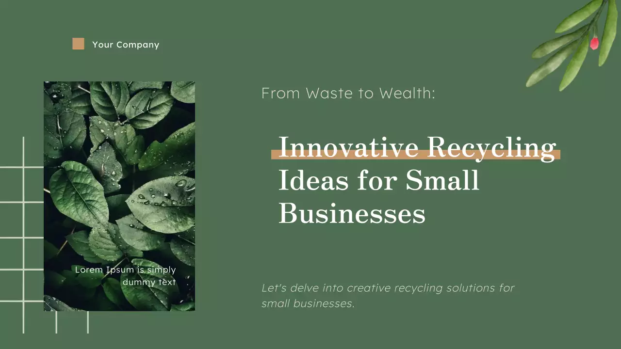 Green Minimal Recycling Promotion Presentation