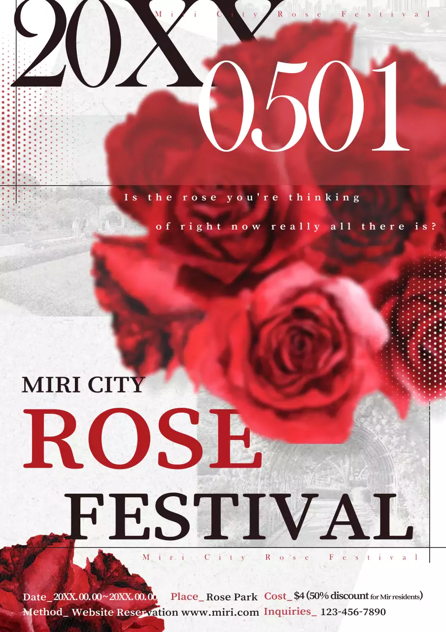 Promote the classic red and gray of the Tournament of Roses