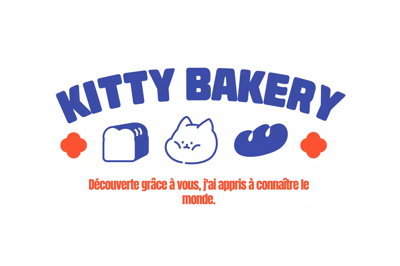 Concevez un joli sac à provisions de boulangerie avec un adorable personnage de chat.