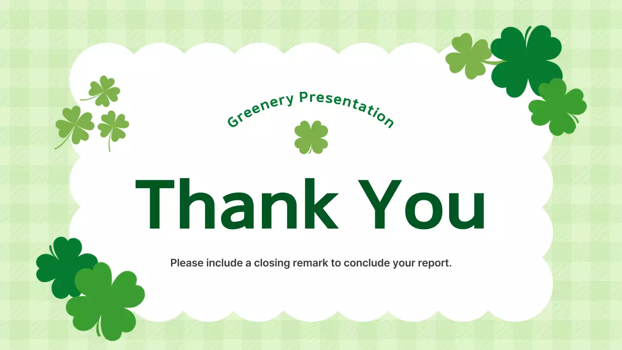 초록과 연두의 아기자기한 네잎클로버 배경 기획서