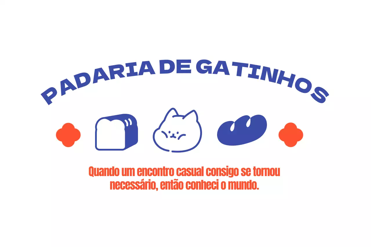 Criar um saco de compras de padaria com uma personagem felina