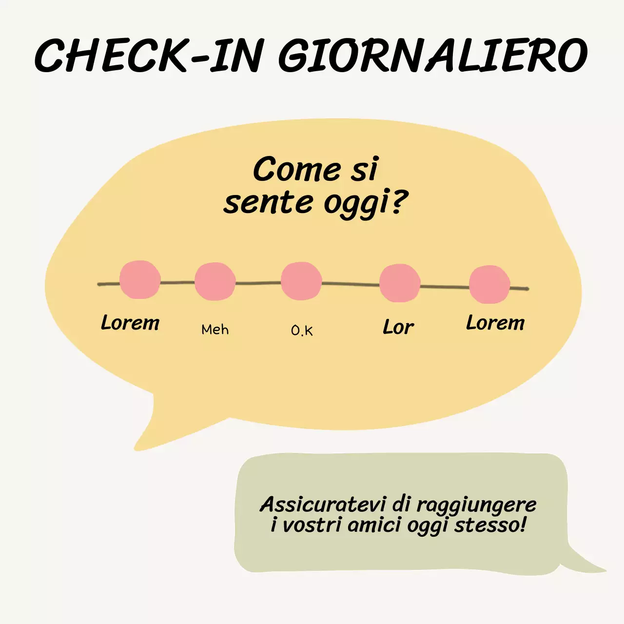 Beige semplice Pastello Scarabocchio Controllo della salute mentale In classe materiale