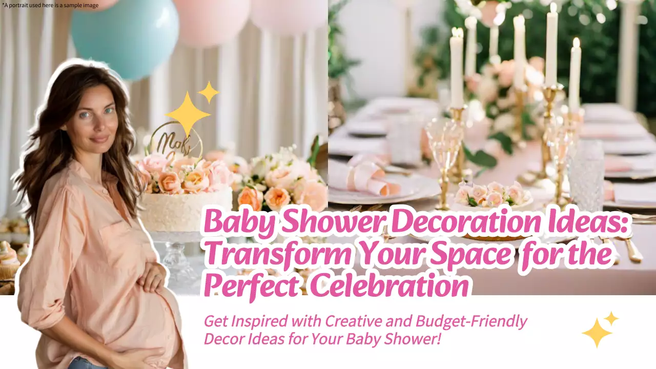 Pink Elegant Baby Shower Guide YouTube Thumbnail