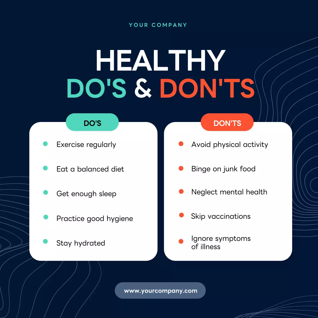 Navy Modern Health Guideline Social Media Post
