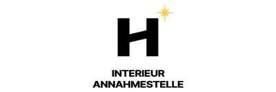 Logo des Innenausstattungsgeschäfts mit einem modernen H-Symbol