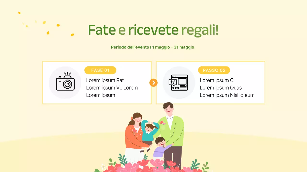 Promozione di un regalo per il Mese della Casa giallo e chartreuse