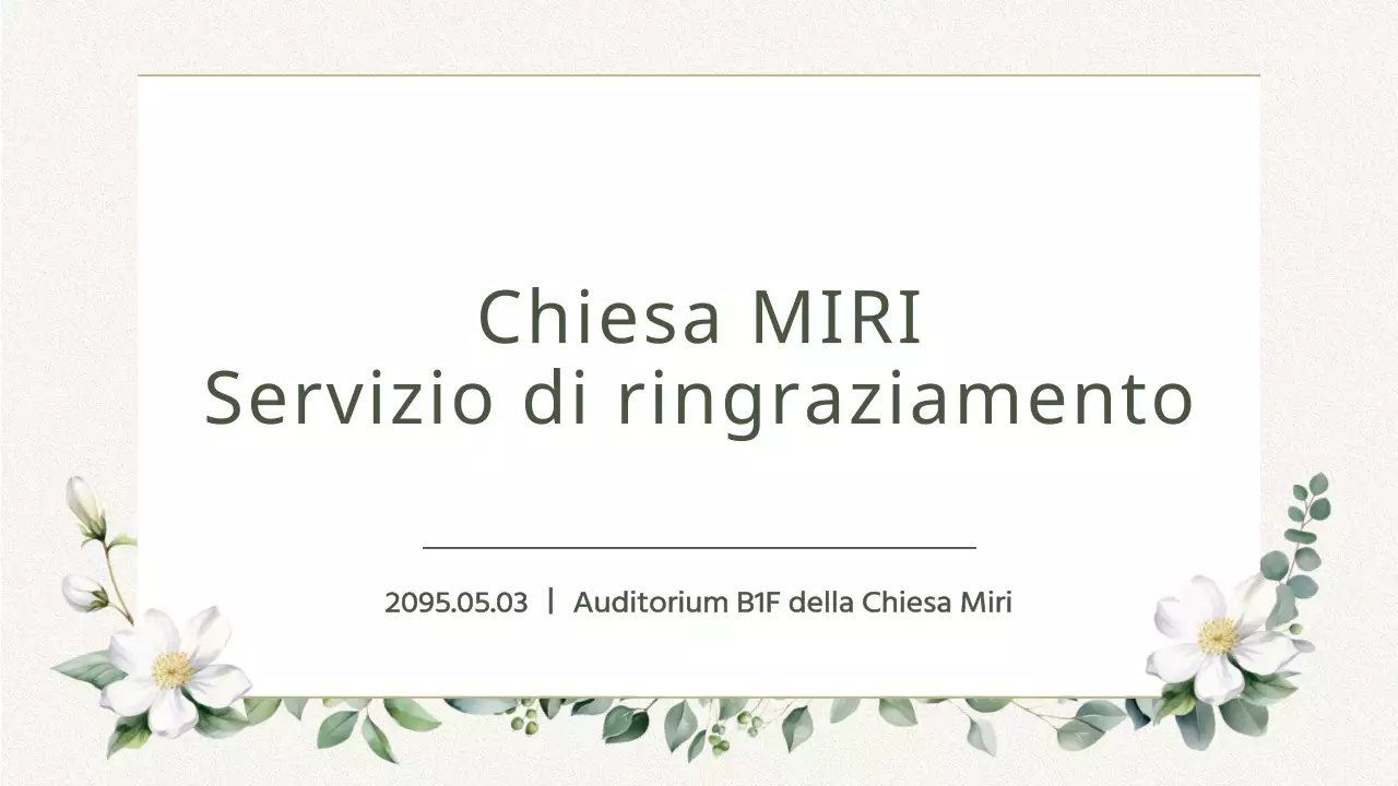 Guida al servizio della Chiesa Botanica Verde Semplice