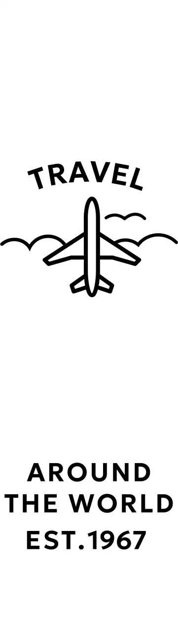 비행기와 구름 일러스트가 있는 시원하고 심플한 여행사