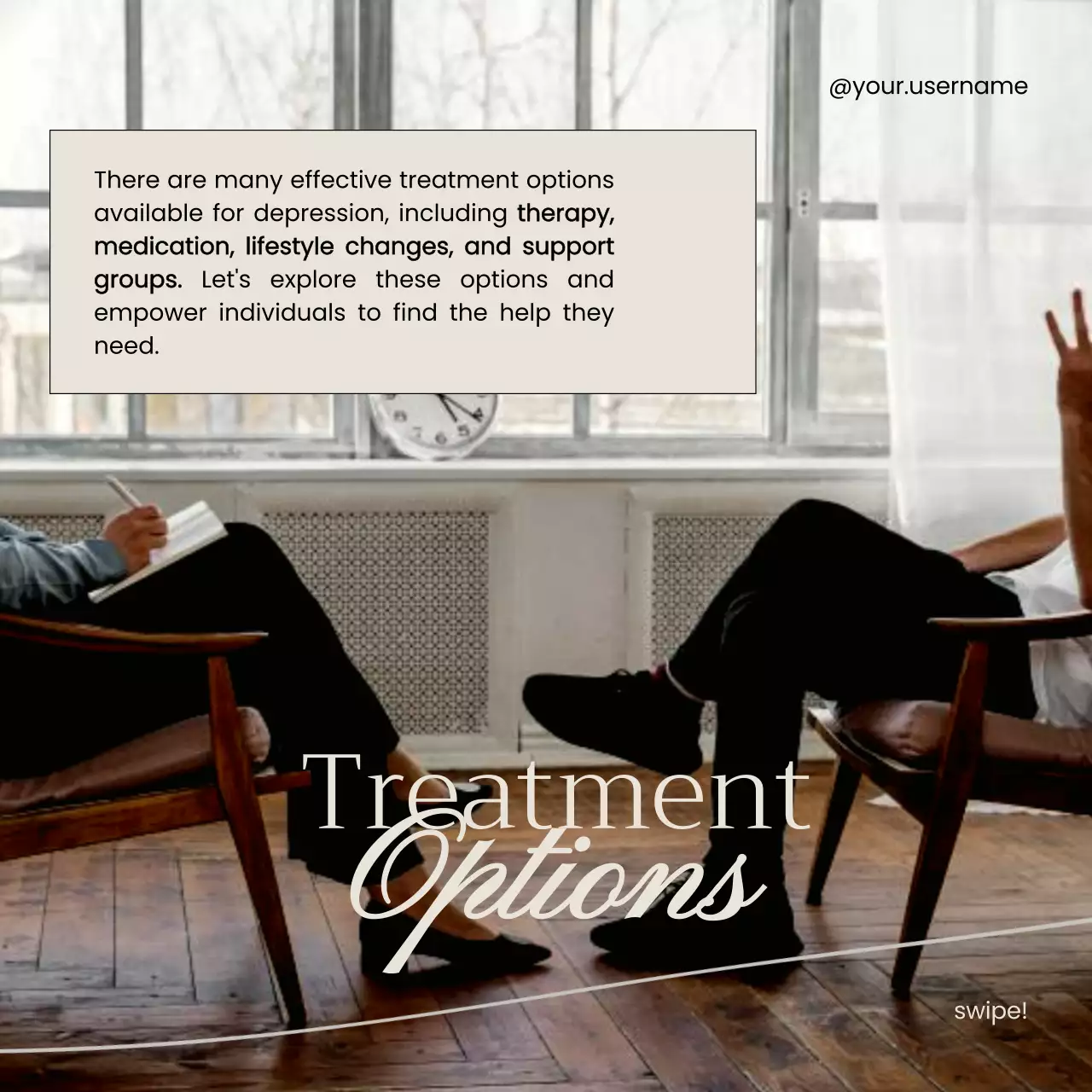 Beige Minimal Mental Health Guide Social Media Post