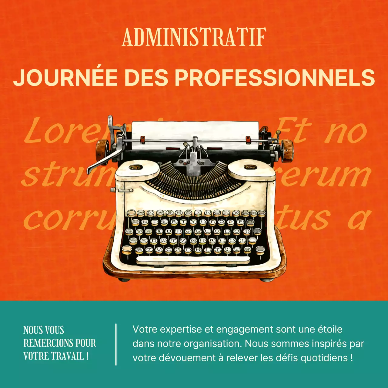 Informations sur la Journée des professionnels de l'administration (rouge et vert)