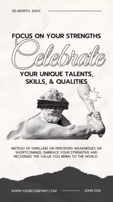 White Classic Motivation Announcement Instagram Post