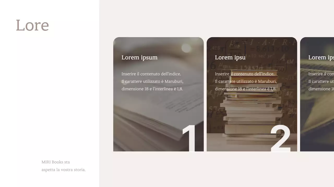 Proposta di libro per un'opera moderna in marrone