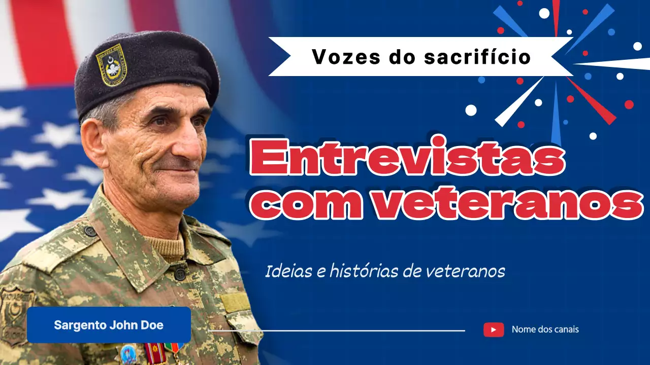 Publicidade moderna azul e vermelha para o Dia da Memória