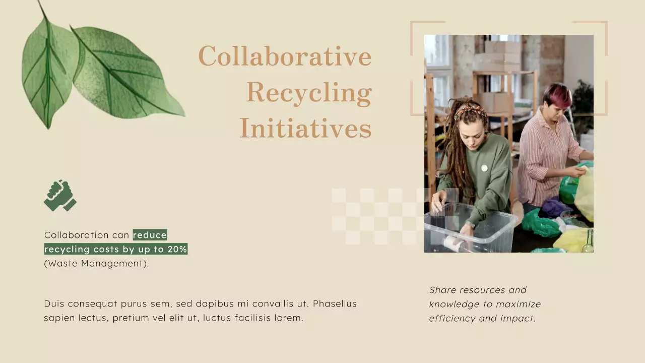 Green Minimal Recycling Promotion Presentation