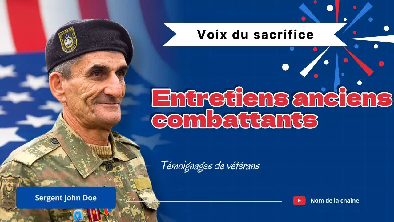Publicité pour le jour de commémoration moderne bleu et rouge