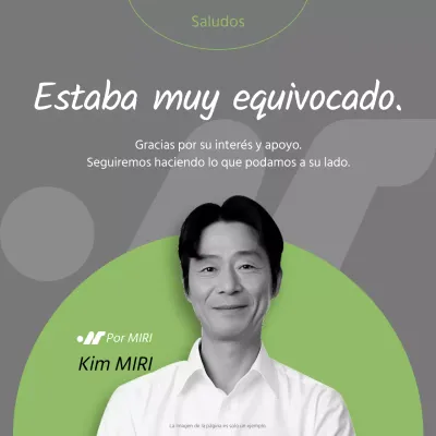 Un moderno poste de felicitación en verde y gris