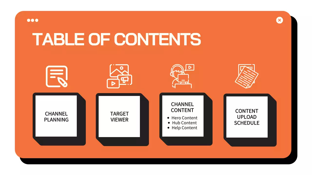 오렌지 모던 비디오 플랜 가이드 프레젠테이션