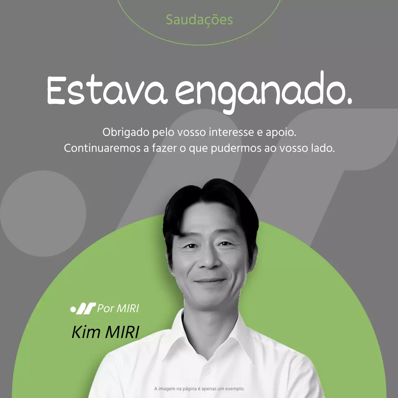 Um poste de felicitações moderno em verde e cinzento