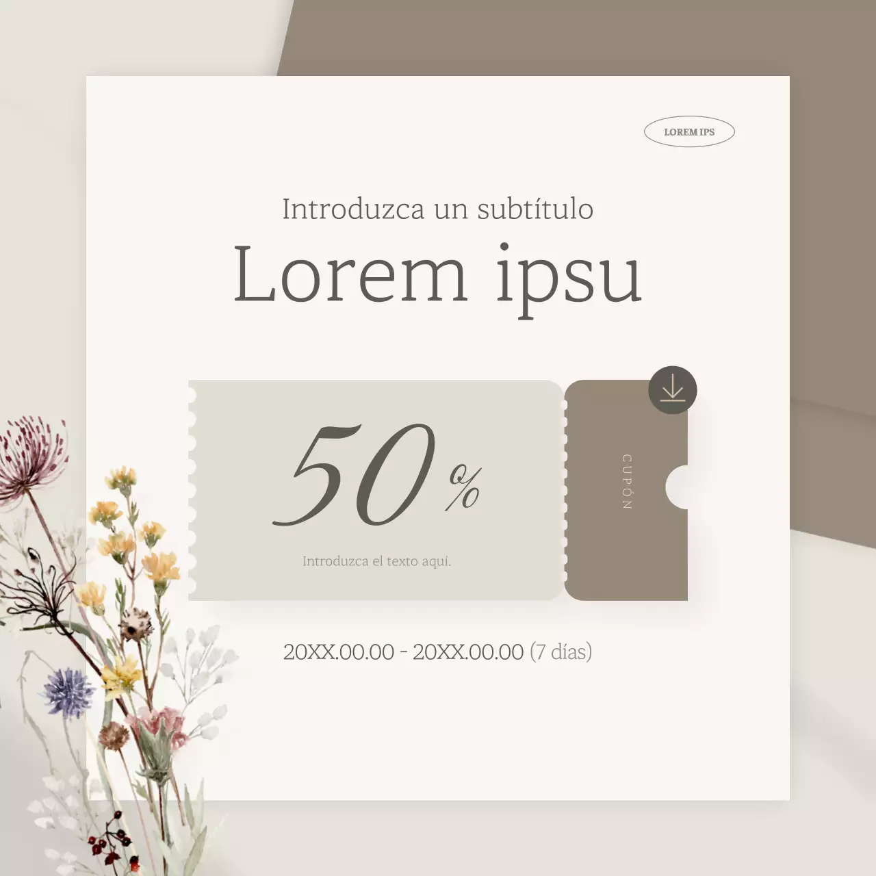 Promover un marketing de marca con clase en beige