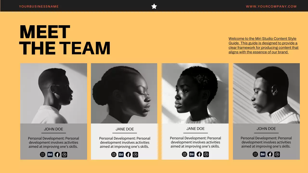 Orange Modern Business Profile Presentation