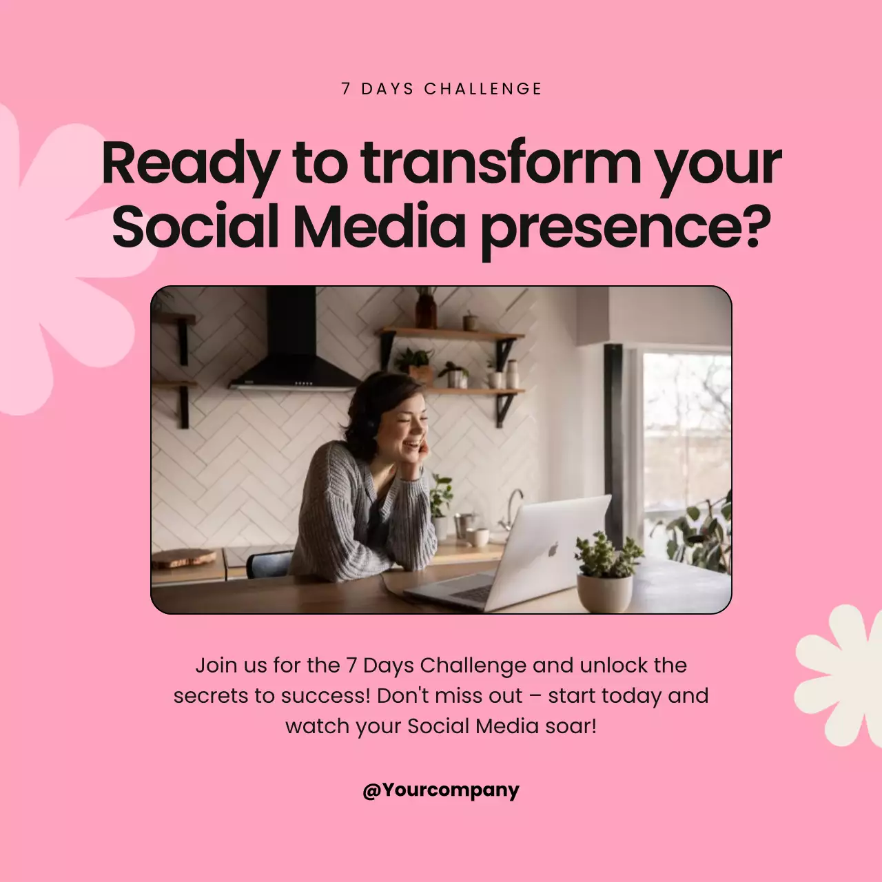 Pink Trendy Promotion Social Media Post