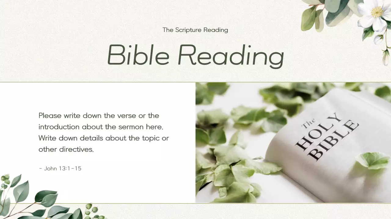 Presentasi Pengumuman Layanan Elegan Putih