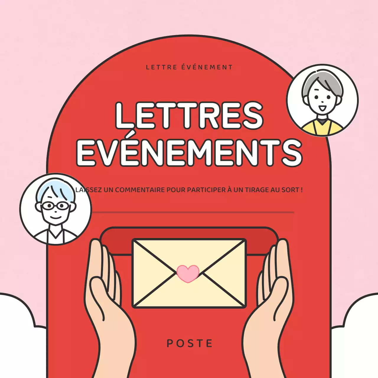 Notes de remerciement rouges et jaunes pour le mois de la famille