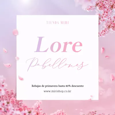 Promocione una sencilla venta de primavera en rosa y blanco