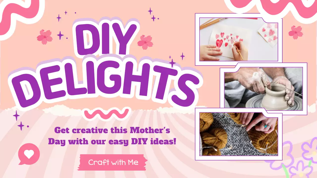 Pink Trendy Diy Promotion YouTube Thumbnail