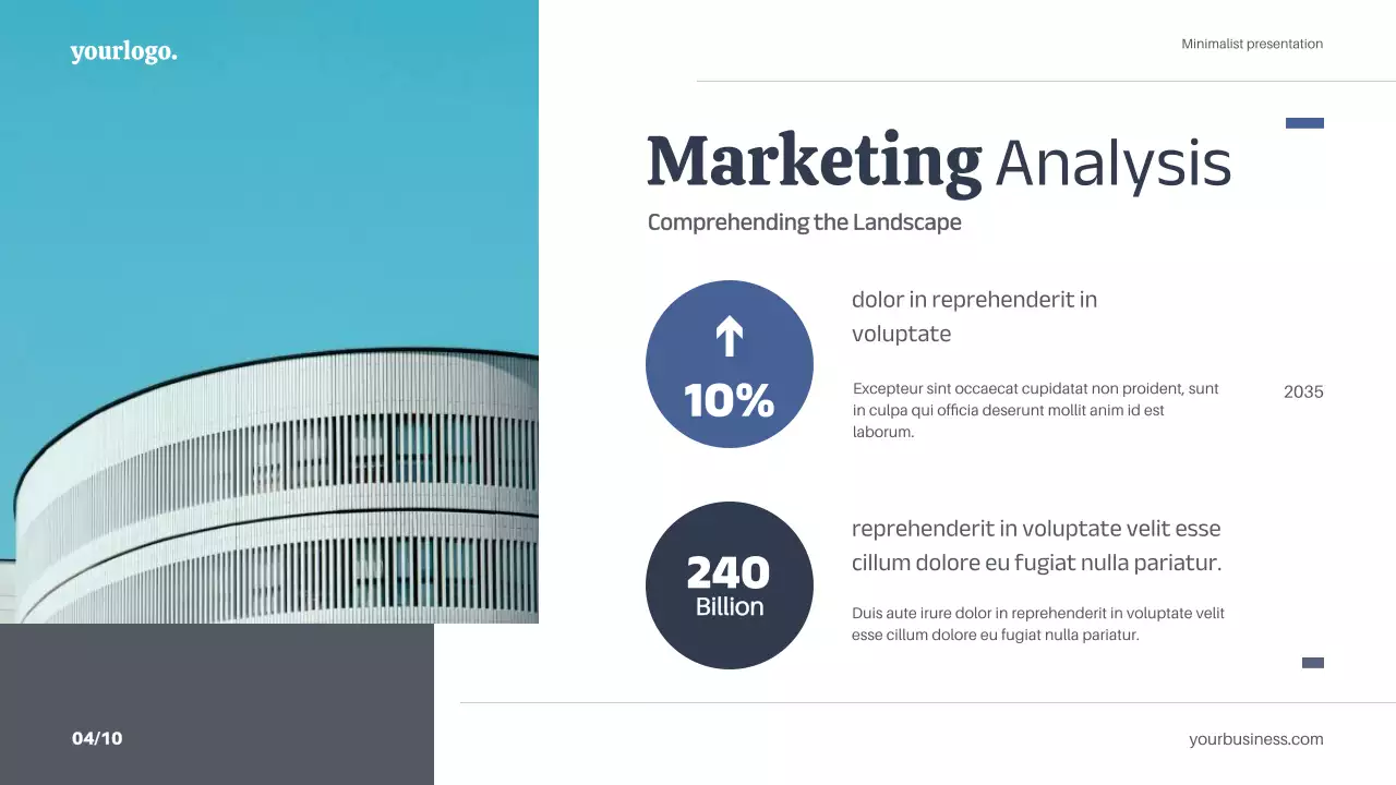 White Blue Minimal Simple Marketing Plan Strategy