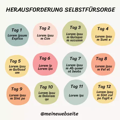 Beige Grundmaterial für den Self-Care Challenge Kurs