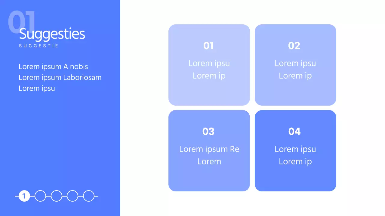 Eenvoudig voorstel voor samenwerking met influencers in blauw en wit