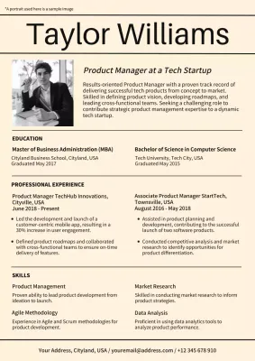 Beige Professional Resume Document