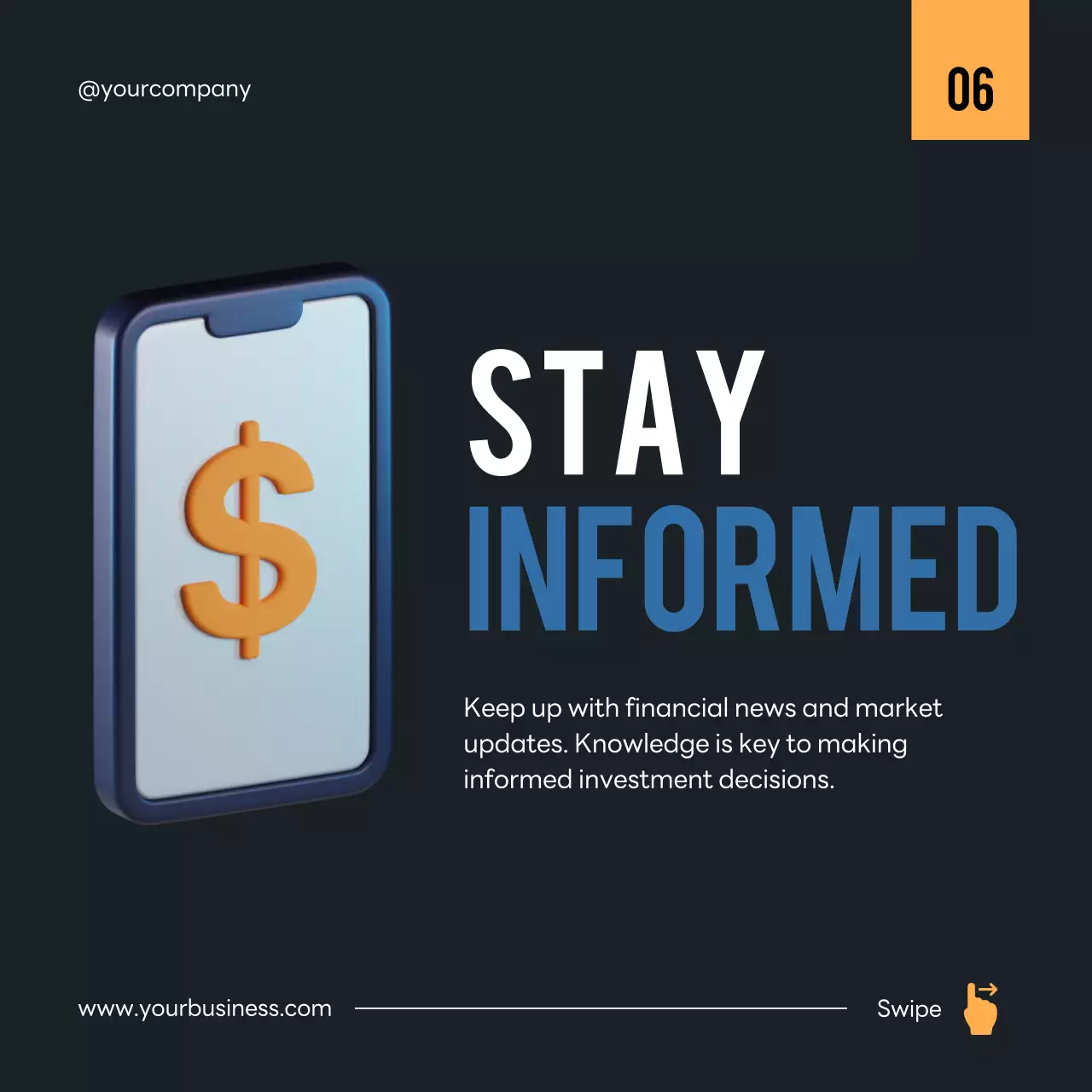 Blue Modern Investment Guide Social Media Post