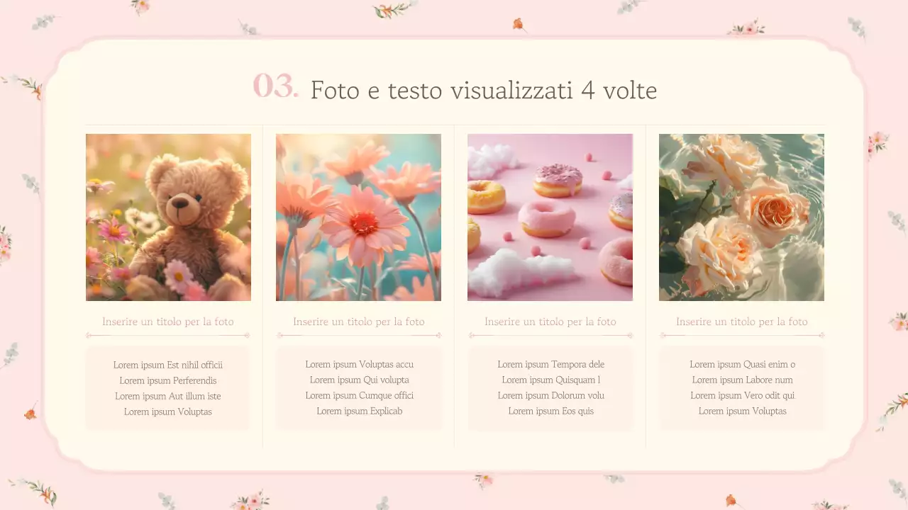 Un brief di marketing floreale rosa e lussuoso