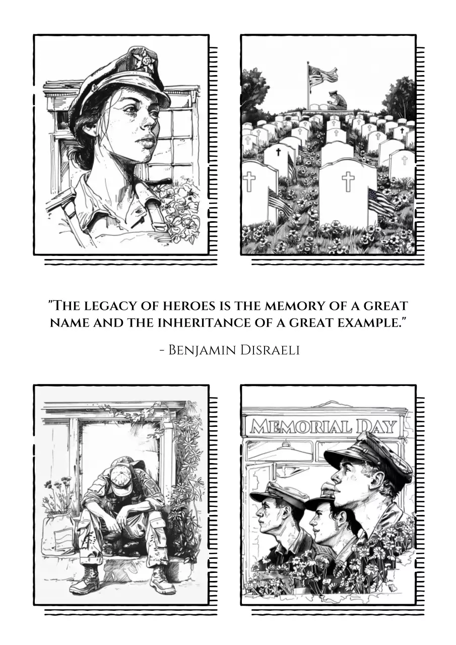 Black Classic Memorial Day Announcement Poster