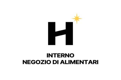 Logo del negozio di interni con il simbolo di una moderna lettera H