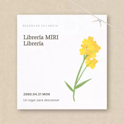 Promover un sencillo evento de librería en beige y blanco