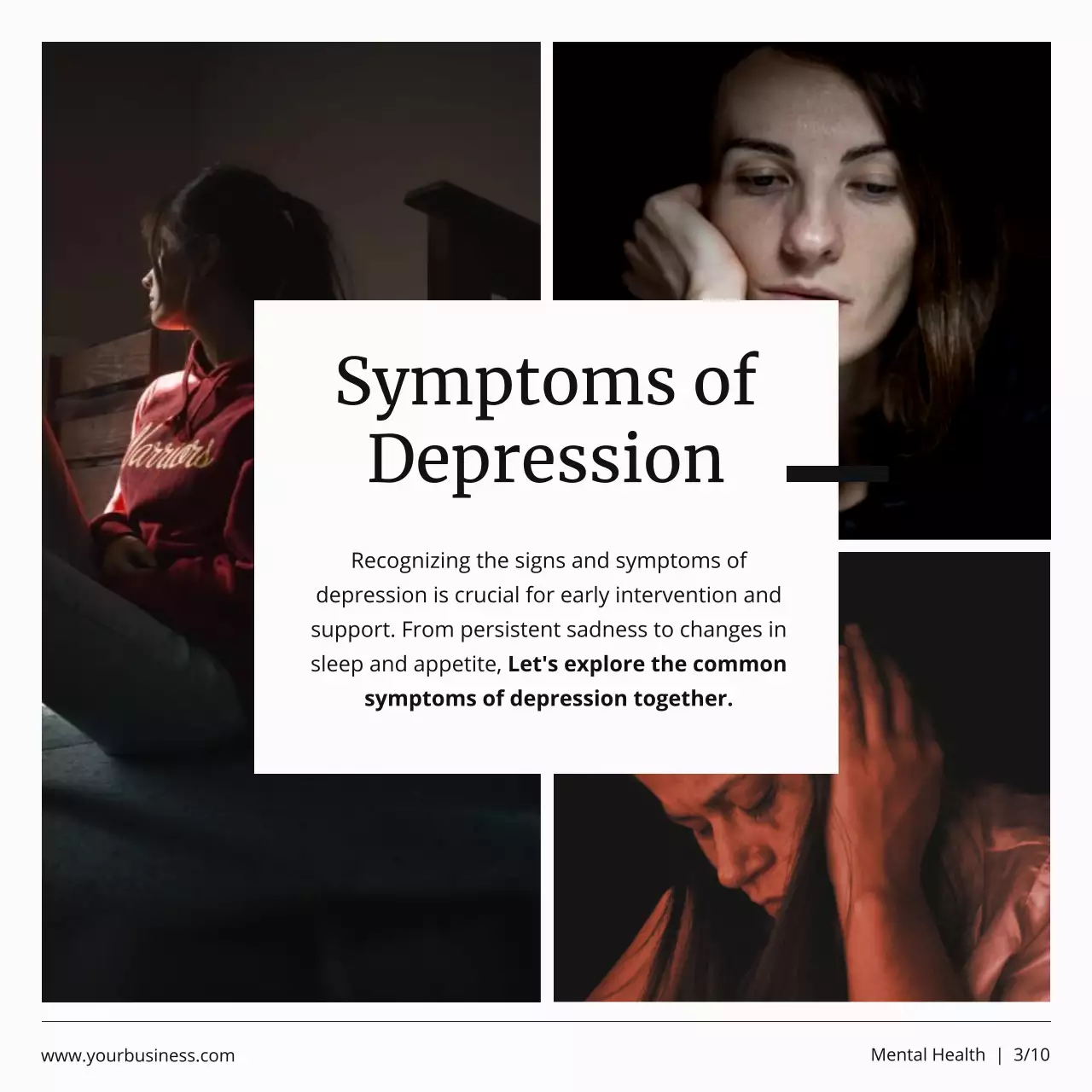 White Minimal Mental Health Guide Social Media Post