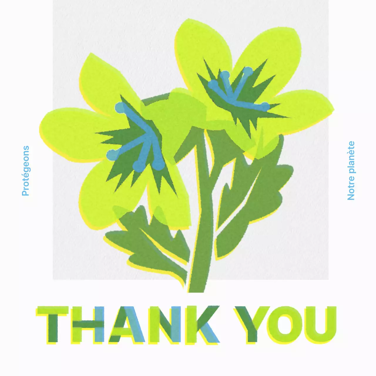 Une campagne moderne pour la Journée de la Terre en chartreuse et bleu ciel