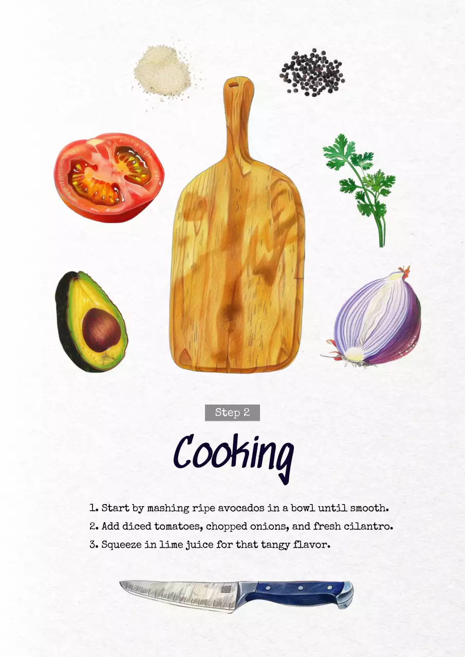 White Traditional Mexican Recipe Book Poster