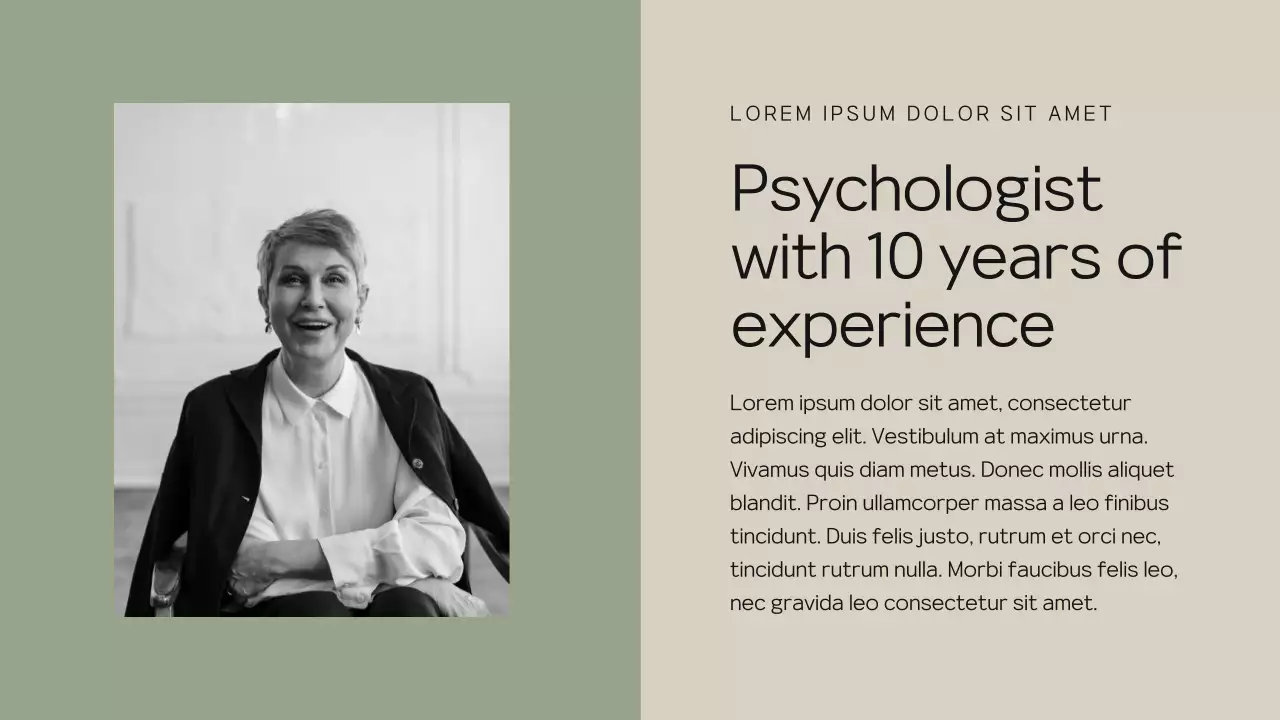 Presentasi Kartu Nama Psikolog Minimalis Beige