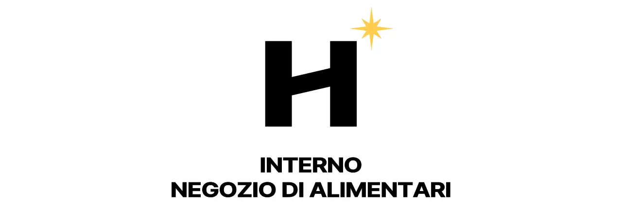 Logo del negozio di interni con il simbolo di una moderna lettera H