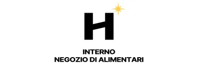 Logo del negozio di interni con il simbolo di una moderna lettera H