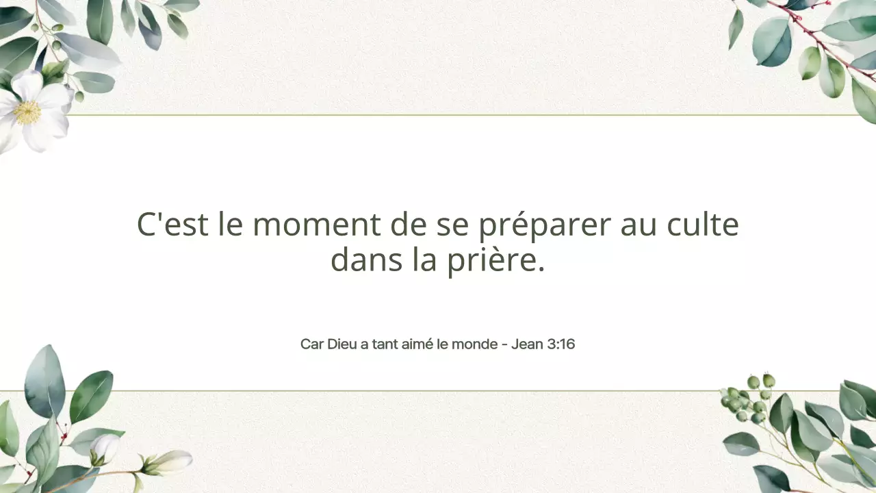 Guide de service de l'église Green Simple Botanic