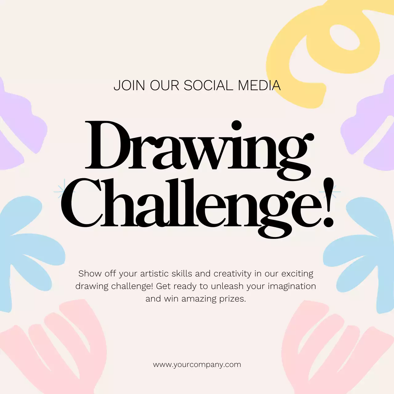 Beige Modern Art Promotion Social Media Post