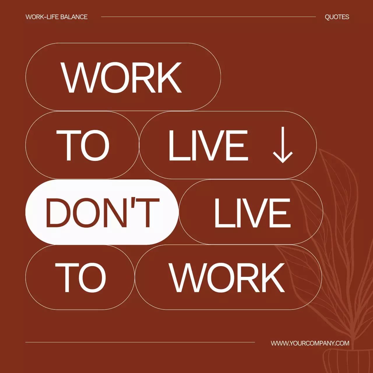 Brown Modern Work-Life Guideline Social Media Post