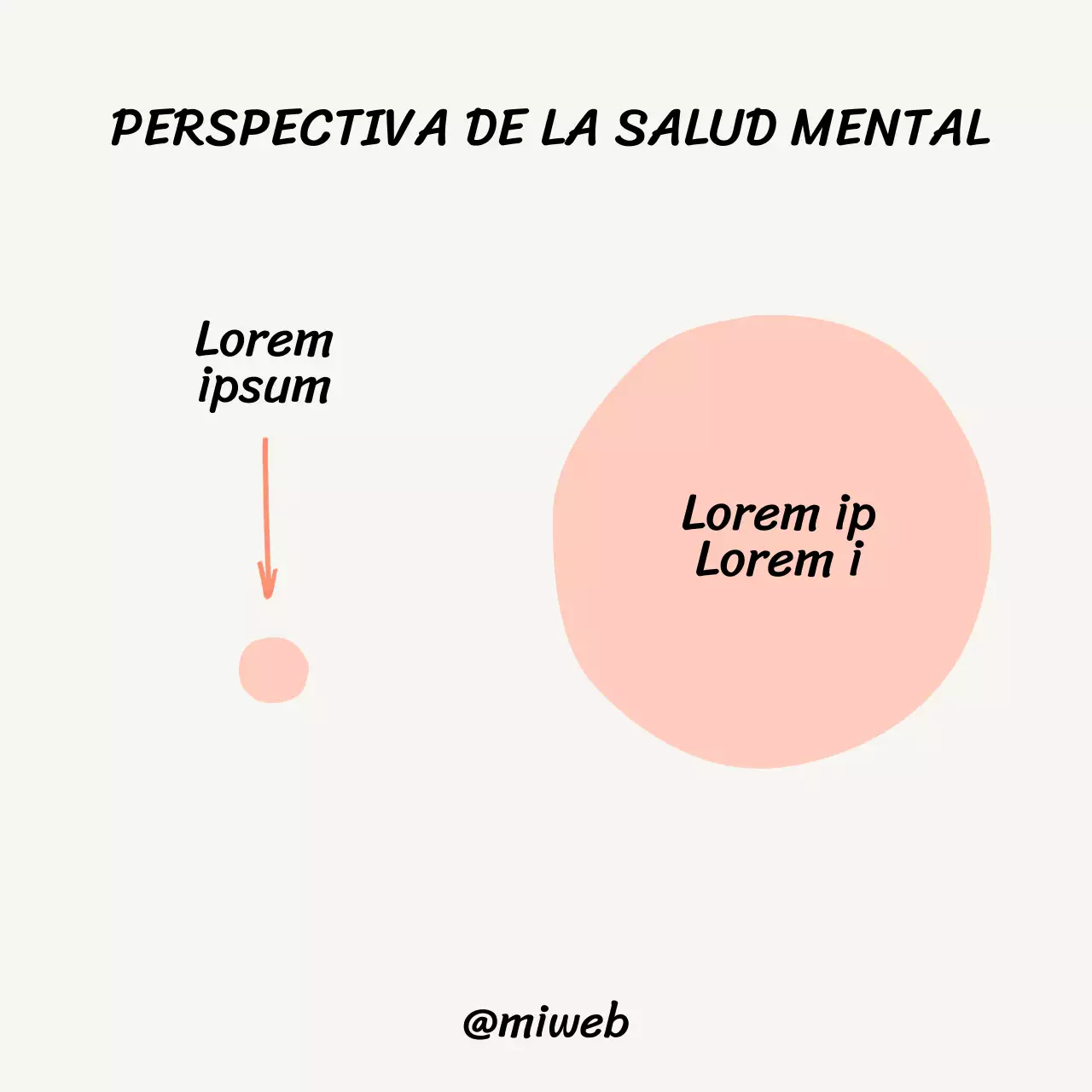 Beige Básico La salud mental consiste en ver los problemas más pequeños de lo que parecen