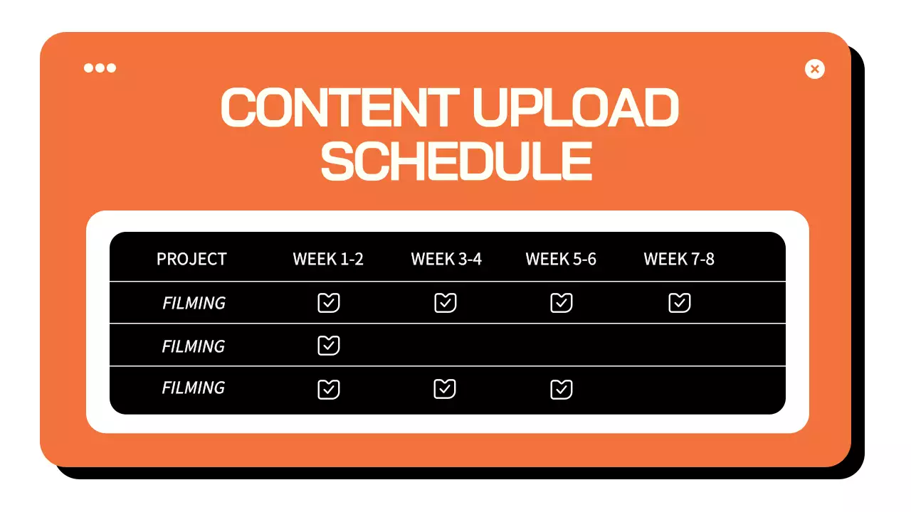 오렌지 모던 비디오 플랜 가이드 프레젠테이션