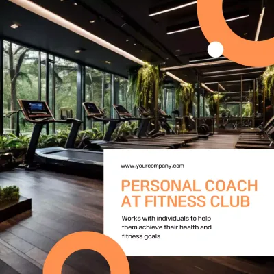 Orange Modern Fitness Promotion Banner